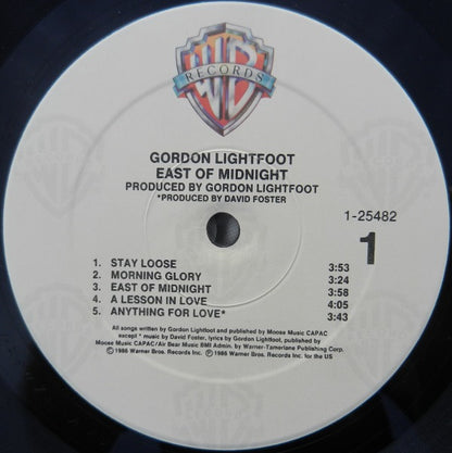 Gordon Lightfoot : East Of Midnight (LP, Album, Spe)