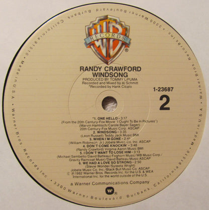 Randy Crawford : Windsong (LP, Album, Los)