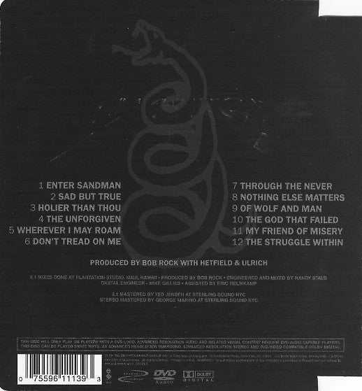 Metallica : Metallica (DVD-A, Album, RE, RM, Multichannel)