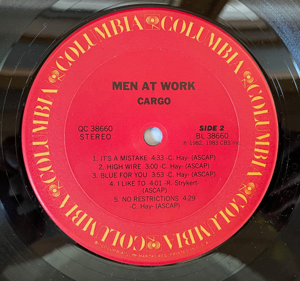 Men At Work : Cargo (LP, Album, Pit)
