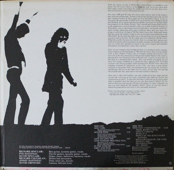 Caravan : In The Land Of Grey And Pink (LP, Album, RP, Gat)