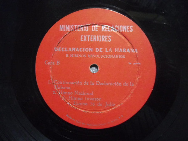 Fidel Castro (2) : Declaracion De La Habana (LP, Album, S/Edition)