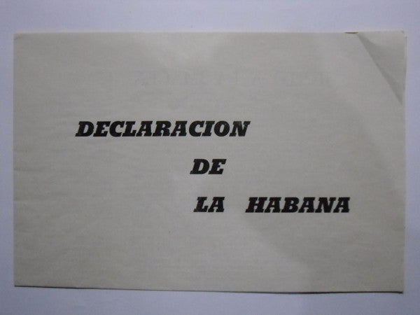 Fidel Castro (2) : Declaracion De La Habana (LP, Album, S/Edition)