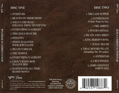 Andrew Lloyd Webber And Tim Rice : Jesus Christ Superstar (2xCD, Album, RE, RM)