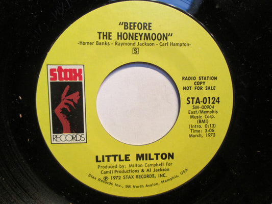 Little Milton : Walking The Back Streets And Crying (7", Promo)