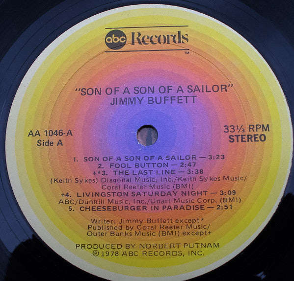 Jimmy Buffett : Son Of A Son Of A Sailor (LP, Album, Yel)