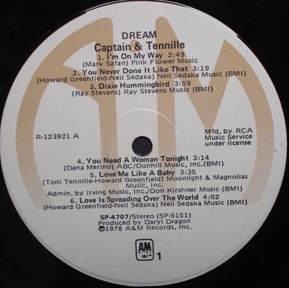 Captain & Tennille* : Dream (LP, Album, Club)