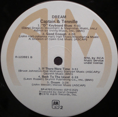 Captain & Tennille* : Dream (LP, Album, Club)