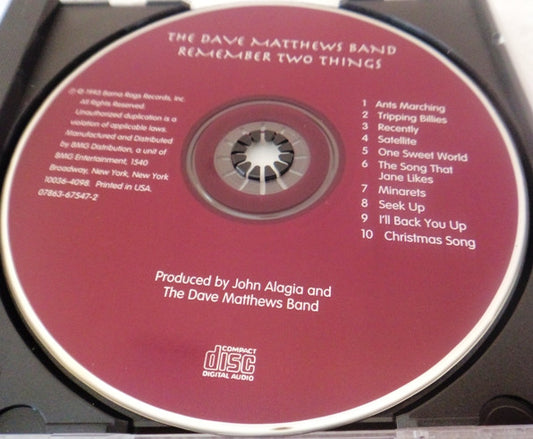 The Dave Matthews Band* : Remember Two Things (CD, Album, RE)