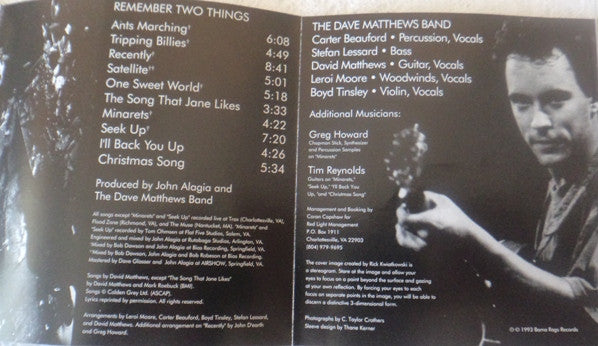 The Dave Matthews Band* : Remember Two Things (CD, Album, RE)