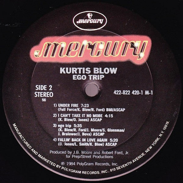 Kurtis Blow : Ego Trip (LP, Album, Pit)