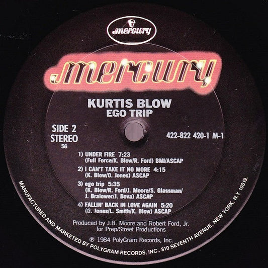 Kurtis Blow : Ego Trip (LP, Album, Pit)