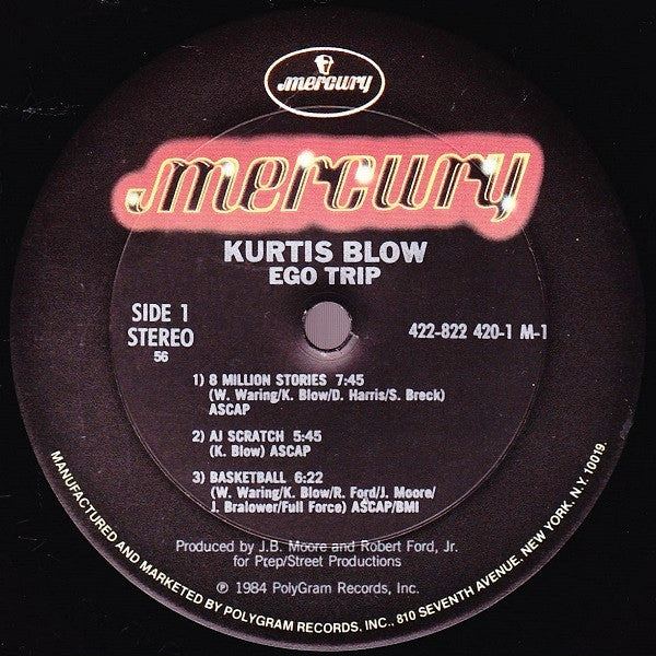 Kurtis Blow : Ego Trip (LP, Album, Pit)