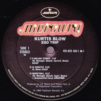 Kurtis Blow : Ego Trip (LP, Album, Pit)
