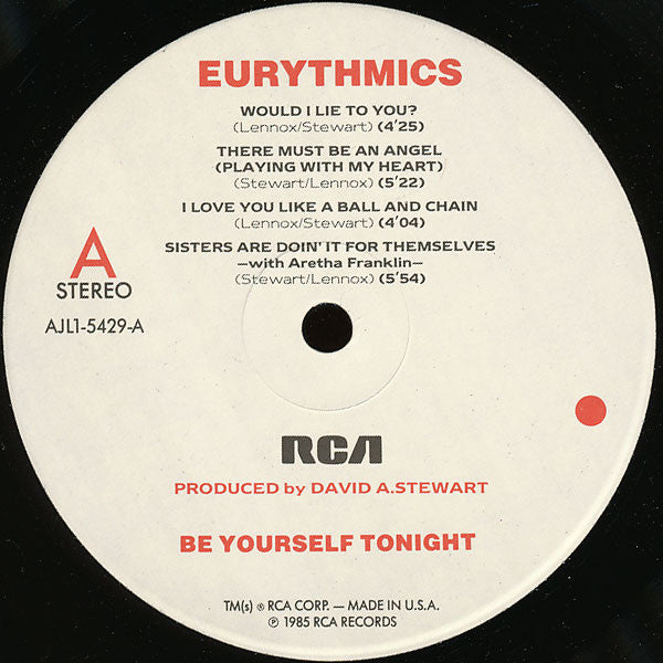 Eurythmics : Be Yourself Tonight (LP, Album)