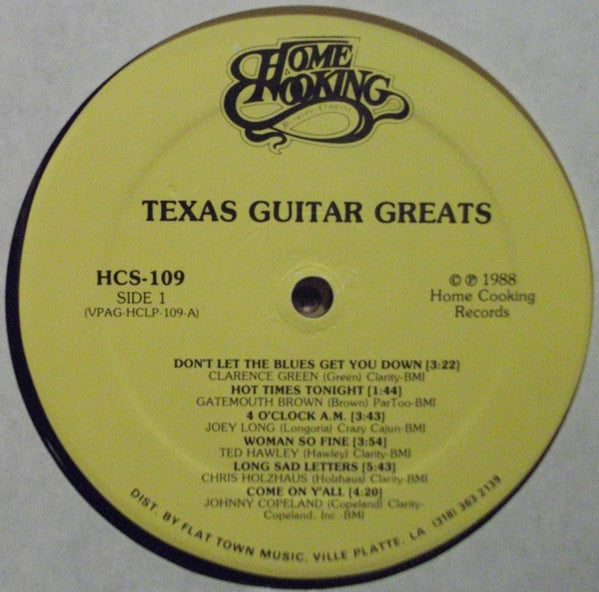 Various : Texas Guitar Greats (LP, Comp)
