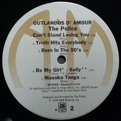 The Police : Outlandos D'Amour (LP, Album, Red)
