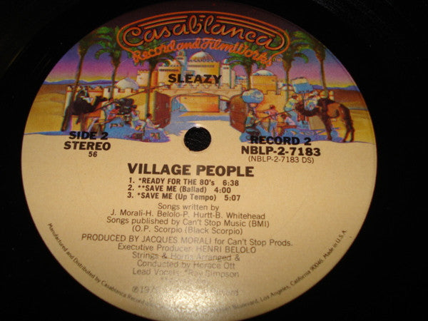 Village People : Live And Sleazy (2xLP, Album, 56 )