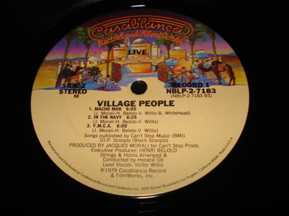 Village People : Live And Sleazy (2xLP, Album, 56 )