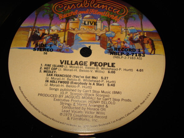 Village People : Live And Sleazy (2xLP, Album, 56 )