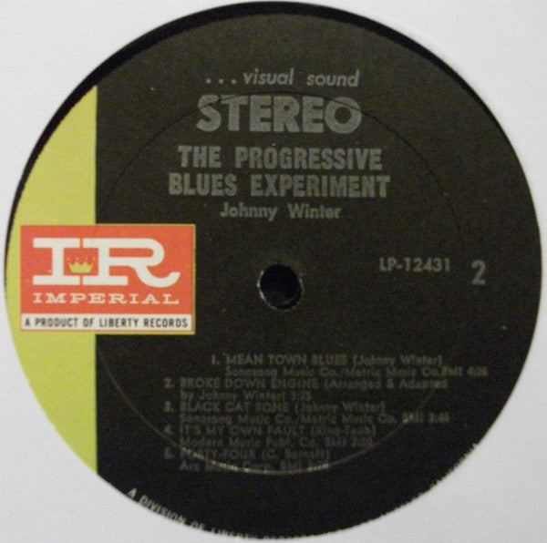 Johnny Winter : The Progressive Blues Experiment (LP, Album, RP, All)