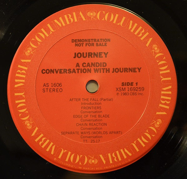 Journey : A Candid Conversation (Featuring Music From Their New Release Frontiers) (LP, Promo)