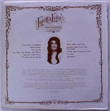 Loretta Lynn : Coal Miner's Daughter (LP, Album, Club, Cap)