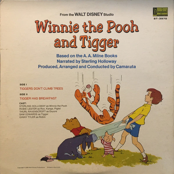 Sterling Holloway : Winnie The Pooh And Tigger (LP, Album)