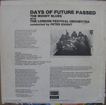 The Moody Blues : Days Of Future Passed (LP, Album, BW )