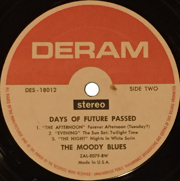 The Moody Blues : Days Of Future Passed (LP, Album, BW )