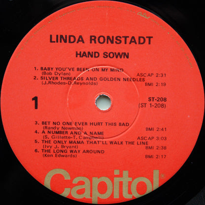 Linda Ronstadt : Hand Sown... Home Grown (LP, Album, RP, Win)