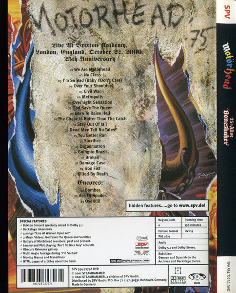Motörhead : 25 & Alive - Boneshaker (DVD-V, NTSC)