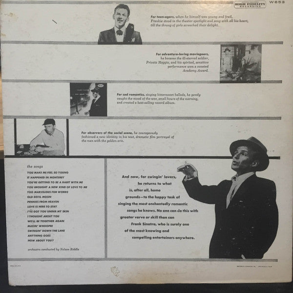 Frank Sinatra : Songs For Swingin' Lovers (LP, Album, Mono, RP)