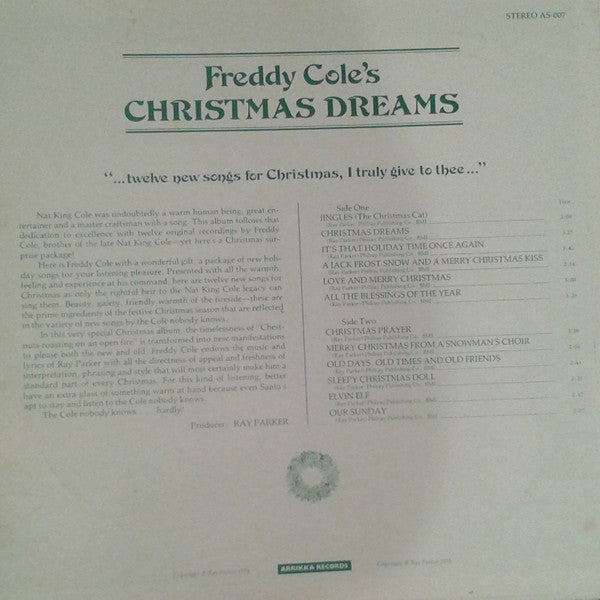 Freddy Cole : Freddy Cole's Christmas Dreams (LP, Album)