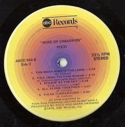 Poco (3) : Rose Of Cimarron  (LP, Album)