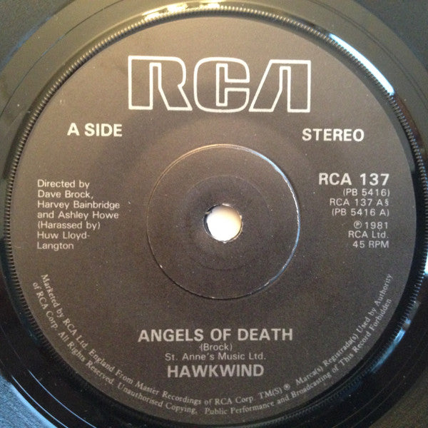 Hawkwind : Angels Of Death (7", Single, Sol)