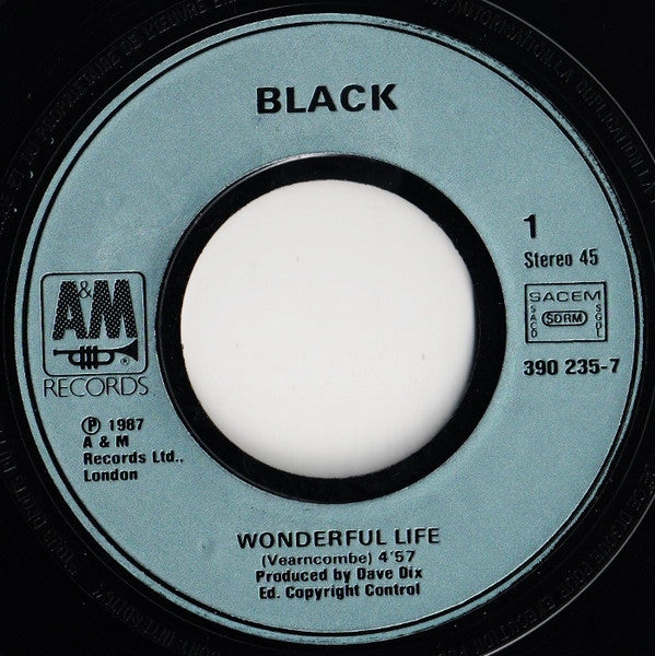 Black (2) : Wonderful Life  (7", Single)