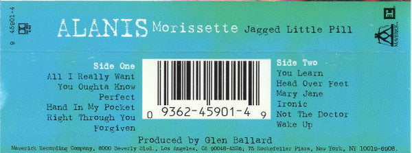 Alanis Morissette : Jagged Little Pill (Cass, Album)