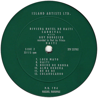 Guy Durosier : Riviera Hotel D'Haiti Carnival (LP, Album, Mono)