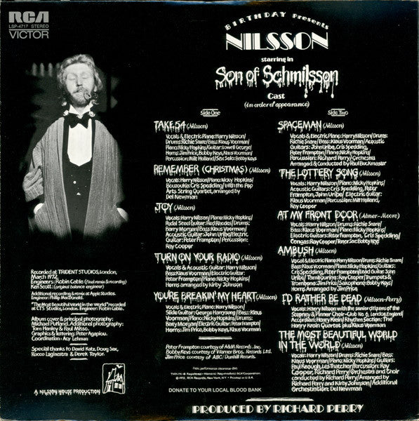 Nilsson* : Son Of Schmilsson (LP, Album, Gat)