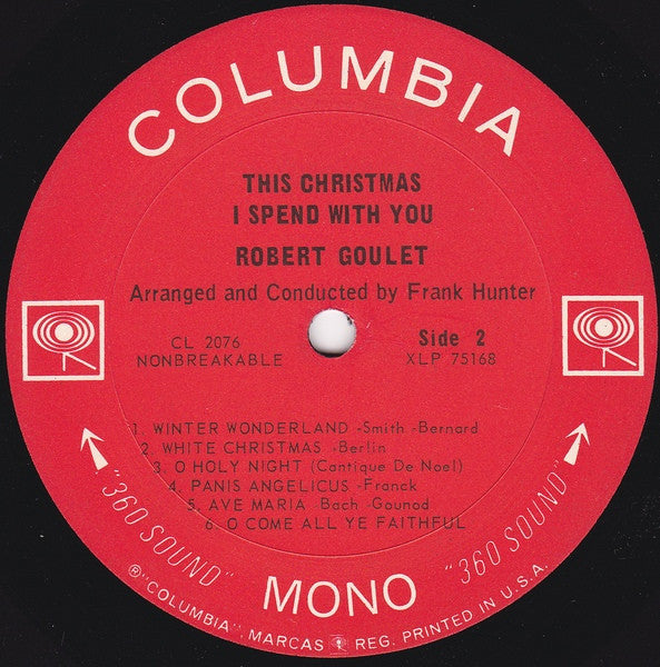 Robert Goulet : This Christmas I Spend With You (LP, Album, Mono, RE)