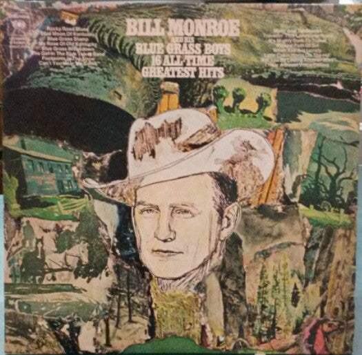Bill Monroe And His Blue Grass Boys* : 16 All-Time Greatest Hits (LP, Comp, RE)