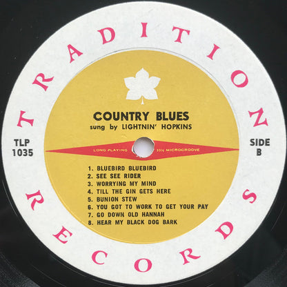 Lightnin' Hopkins : Country Blues (LP, Album, Mono)
