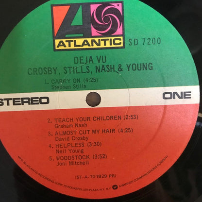 Crosby, Stills, Nash & Young : Déjà Vu (LP, Album, RE, Pre)