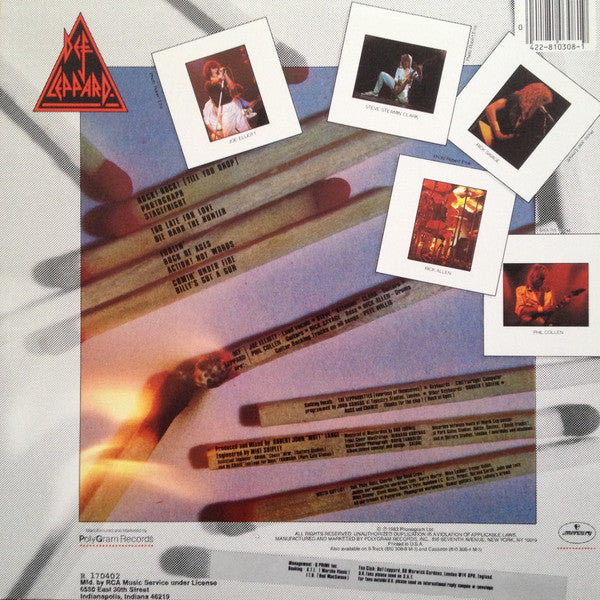 Def Leppard : Pyromania (LP, Album, Club, RCA)