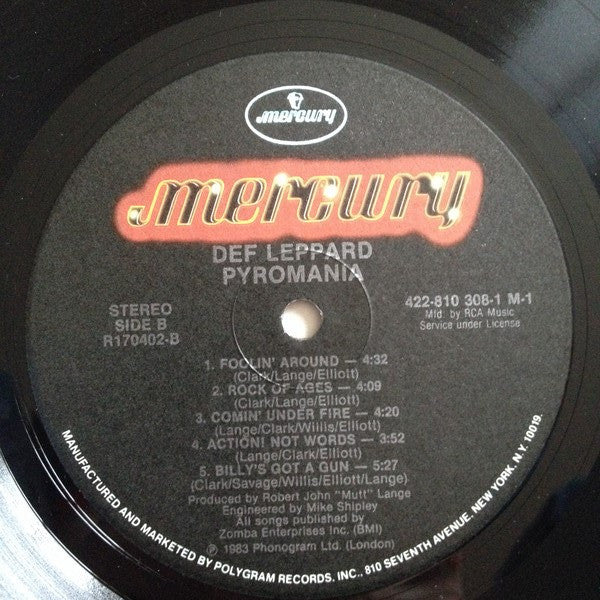 Def Leppard : Pyromania (LP, Album, Club, RCA)