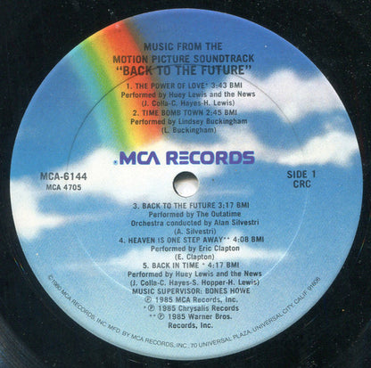 Various : Back To The Future (Music From The Motion Picture Soundtrack) (LP, Album, Comp, Club, CRC)