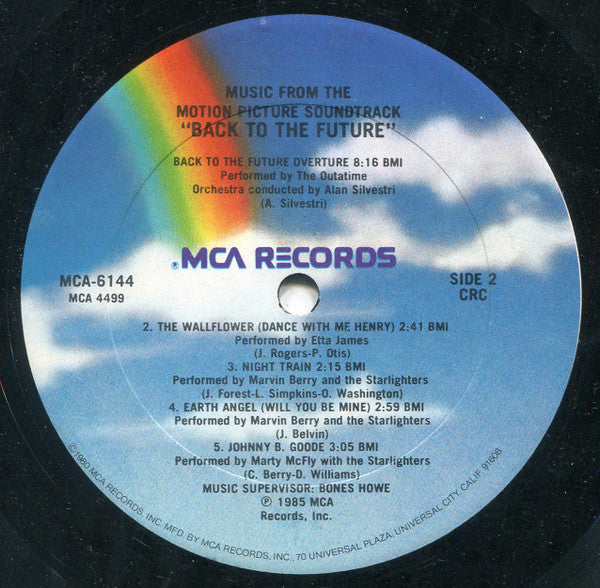 Various : Back To The Future (Music From The Motion Picture Soundtrack) (LP, Album, Comp, Club, CRC)