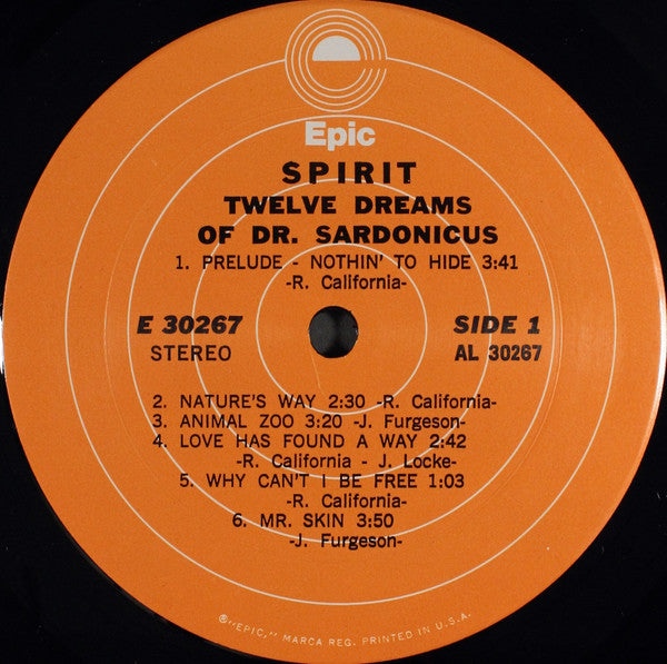 Spirit (8) : Twelve Dreams Of Dr. Sardonicus (LP, Album, RE, Pit)