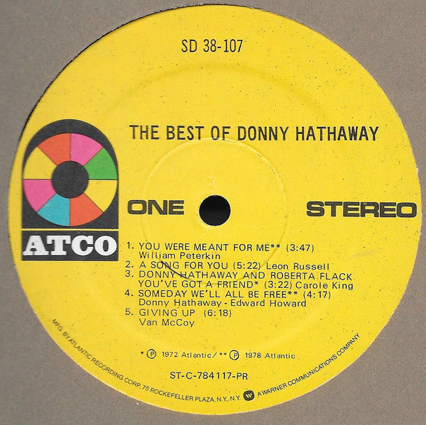 Donny Hathaway : The Best Of Donny Hathaway (LP, Comp, PR )